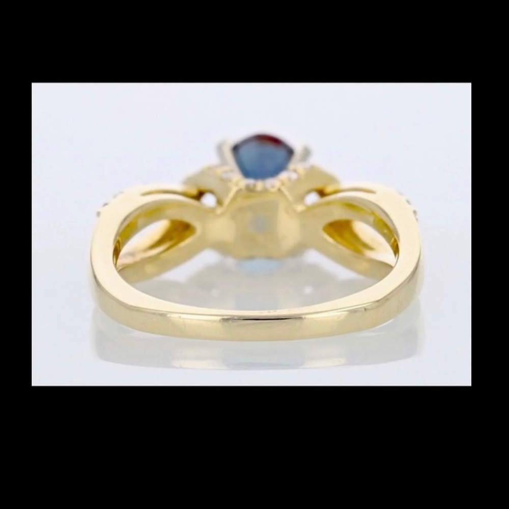 🌹FINAL PRICE REDUCTION $2000🌹 GIA CERTIFIED ALEXANDRITE AND DIAMOND RING - Picture 15 of 16